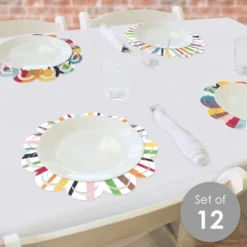 Big Dot Of Happiness So Many Ways To Be Human - Pride Party Round Table Decorations - Paper Chargers - Place Setting For 12