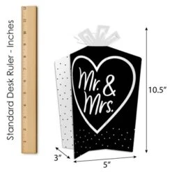 Big Dot Of Happiness Mr. And Mrs. - Table Decorations - Black And White Wedding Or Bridal Shower Fold And Flare Centerpieces - 10 Count -Aurora Party Sales GUEST 21653f78 8ede 4d18 9fc8 338fac825e81