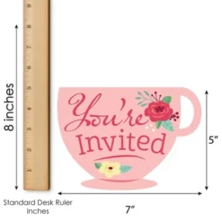 Big Dot Of Happiness Floral Let's Par-Tea - Shaped Fill-In Invitations - Garden Tea Party Invitation Cards With Envelopes - Set Of 12 -Aurora Party Sales GUEST 218fcca6 9a57 44f6 bb7b 045f7cae56ef