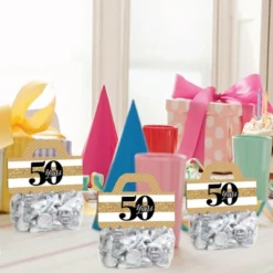 Big Dot Of Happiness We Still Do 50th Wedding Anniversary - DIY Anniversary Party Clear Goodie Favor Bag Labels - Candy Bags With Toppers - Set Of 24 -Aurora Party Sales GUEST 219ffc27 5cce 4381 980b 1e5b770fe41b