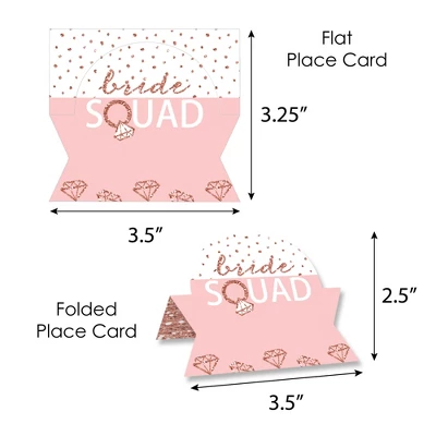 Big Dot Of Happiness Bride Squad - Rose Gold Bridal Shower Or Bachelorette Party Tent Buffet Card - Table Setting Name Place Cards - Set Of 24 6 Big Dot Of Happiness Bride Squad - Rose Gold Bridal Shower Or Bachelorette Party Tent Buffet Card - Table Setting Name Place Cards - Set Of 24 - Image 6
