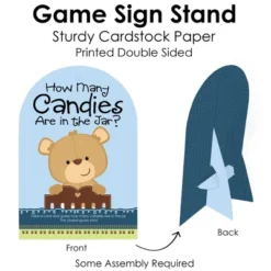 Big Dot Of Happiness Baby Boy Teddy Bear - How Many Candies Baby Shower Game - 1 Stand And 40 Cards - Candy Guessing Game -Aurora Party Sales GUEST 225d022a 0a9f 4e6a bada 34d66d498afb