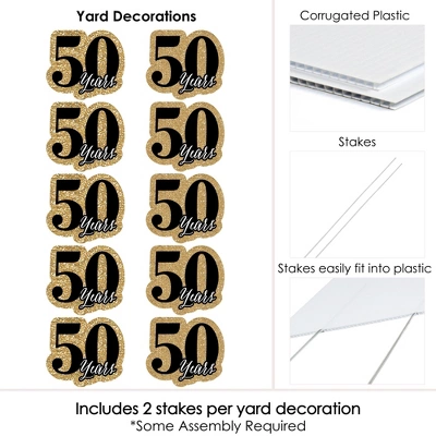 Big Dot Of Happiness We Still Do - 50th Wedding Anniversary Lawn Decorations - Outdoor Anniversary Party Yard Decorations - 10 Piece 4 Big Dot Of Happiness We Still Do - 50th Wedding Anniversary Lawn Decorations - Outdoor Anniversary Party Yard Decorations - 10 Piece - Image 4