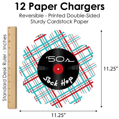 Big Dot Of Happiness 50’s Sock Hop - 1950s Rock N Roll Party Round Table Decorations - Paper Chargers - Place Setting For 12 5 Big Dot Of Happiness 50’s Sock Hop - 1950s Rock N Roll Party Round Table Decorations - Paper Chargers - Place Setting For 12 - Image 5
