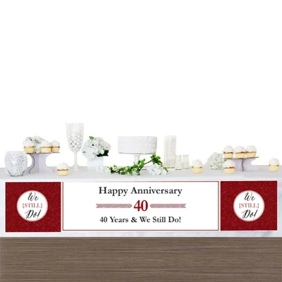 Big Dot Of Happiness We Still Do - 40th Wedding Anniversary Party Decorations Party Banner 2 Big Dot Of Happiness We Still Do - 40th Wedding Anniversary Party Decorations Party Banner - Image 2
