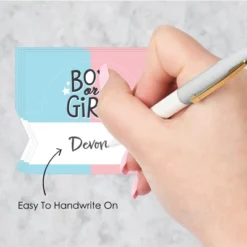 Big Dot Of Happiness Baby Gender Reveal - Team Boy Or Girl Party Tent Buffet Card - Table Setting Name Place Cards - Set Of 24 -Aurora Party Sales GUEST 23abefa2 2d5e 4991 8e69 66f43822b894