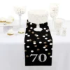 Big Dot Of Happiness Adult 70th Birthday - Gold - Petite Birthday Party Paper Table Runner - 12 X 60 Inches