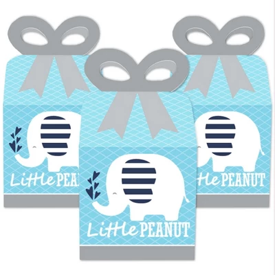 Big Dot Of Happiness Blue Elephant - Square Favor Gift Boxes - Boy Baby Shower Or Birthday Party Bow Boxes - Set Of 12 1 Big Dot Of Happiness Blue Elephant - Square Favor Gift Boxes - Boy Baby Shower Or Birthday Party Bow Boxes - Set Of 12