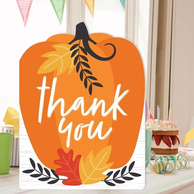 Big Dot Of Happiness Fall Pumpkin - Thank You Giant Greeting Card - Big Shaped Jumborific Card - 16.5 X 22 Inches 1 Big Dot Of Happiness Fall Pumpkin - Thank You Giant Greeting Card - Big Shaped Jumborific Card - 16.5 X 22 Inches