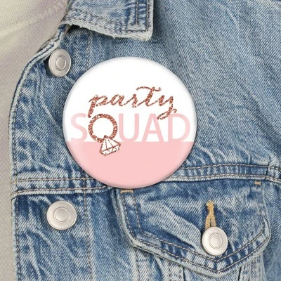Big Dot Of Happiness Bride Squad - 3 Inch Rose Gold Bridal Shower Or Bachelorette Party Badge - Pinback Buttons - Set Of 8 2 Big Dot Of Happiness Bride Squad - 3 Inch Rose Gold Bridal Shower Or Bachelorette Party Badge - Pinback Buttons - Set Of 8 - Image 2