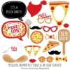 Big Dot Of Happiness Pizza Party Time - Baby Shower Or Birthday Party Photo Booth Props Kit - 20 Count