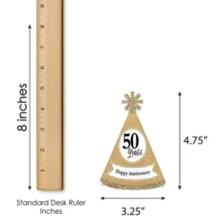 Big Dot Of Happiness We Still Do - 50th Wedding Anniversary - Mini Cone Anniversary Party Hats - Small Little Party Hats - Set Of 8 -Aurora Party Sales GUEST 25d04333 ad60 4725 9340 a89663a02c90