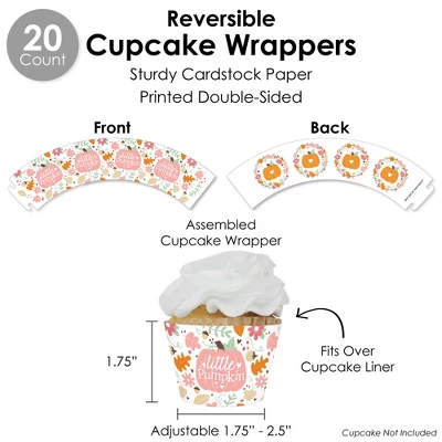 Big Dot Of Happiness Girl Little Pumpkin - Fall Birthday Party Or Baby Shower Favors And Cupcake Kit - Fabulous Favor Party Pack - 100 Pieces 3 Big Dot Of Happiness Girl Little Pumpkin - Fall Birthday Party Or Baby Shower Favors And Cupcake Kit - Fabulous Favor Party Pack - 100 Pieces - Image 3