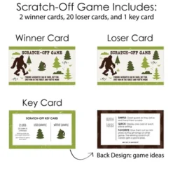 Big Dot Of Happiness Sasquatch Crossing - Bigfoot Party Or Birthday Party Game Scratch Off Cards - 22 Count -Aurora Party Sales GUEST 261ba05e bda9 4a7e ac5e 3f3428719cf0