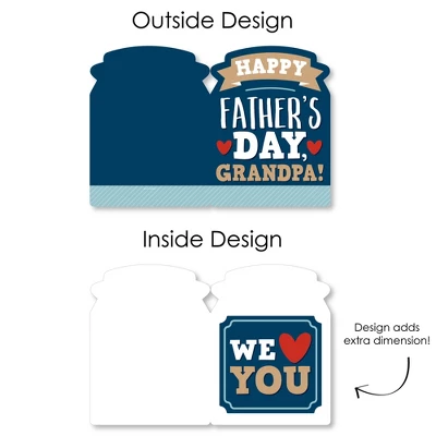 Big Dot Of Happiness Grandpa, Happy Father's Day - We Love Grandfather Giant Greeting Card - Big Shaped Jumborific Card - 16.5 X 22 Inches 4 Big Dot Of Happiness Grandpa, Happy Father's Day - We Love Grandfather Giant Greeting Card - Big Shaped Jumborific Card - 16.5 X 22 Inches - Image 4