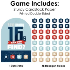 Big Dot Of Happiness Boy 16th Birthday - Sweet Sixteen Birthday Party Scavenger Hunt - 1 Stand And 48 Game Pieces - Hide And Find Game 8 Big Dot Of Happiness Boy 16th Birthday - Sweet Sixteen Birthday Party Scavenger Hunt - 1 Stand And 48 Game Pieces - Hide And Find Game -Aurora Party Sales GUEST 2691f525 4cff 4c32 a82f 1254bb9a1c8b