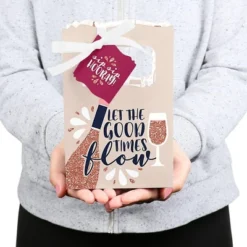 Big Dot Of Happiness But First, Wine - Wine Tasting Party Favor Boxes - Set Of 12 -Aurora Party Sales GUEST 26928d85 e9d4 48d0 a4c2 3d2c365d1238
