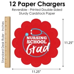 Big Dot Of Happiness Nurse Graduation - Medical Nursing Graduation Party Round Table Decorations - Paper Chargers - Place Setting For 12 -Aurora Party Sales GUEST 26a5feeb 6189 4aee 9677 c43f85b0612f