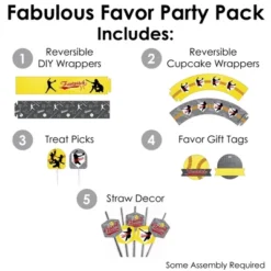Big Dot Of Happiness Grand Slam - Fastpitch Softball - Birthday Party Or Baby Shower Favors And Cupcake Kit - Fabulous Favor Party Pack - 100 Pieces