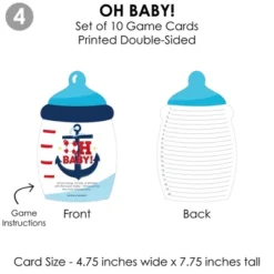 Big Dot Of Happiness Ahoy It's A Boy - 4 Baby Shower Games - 10 Cards Each - Gamerific Bundle 11 Big Dot Of Happiness Ahoy It's A Boy - 4 Baby Shower Games - 10 Cards Each - Gamerific Bundle -Aurora Party Sales GUEST 274758ca c73a 45ab 98fb b3f11c14b408