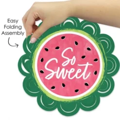 Big Dot Of Happiness Sweet Watermelon - Fruit Party Round Table Decorations - Paper Chargers - Place Setting For 12 -Aurora Party Sales GUEST 276122ac af91 42c9 b60f c071c27a22db