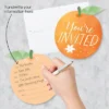 Big Dot Of Happiness Little Clementine - Shaped Fill-In Invitations Orange Citrus Baby Shower Or Birthday Party Invitation Cards With Envelopes 12 Ct