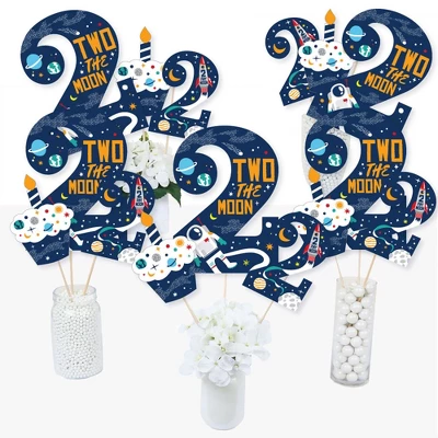 Big Dot Of Happiness 2nd Birthday Two The Moon - Outer Space Second Birthday Party Centerpiece Sticks - Table Toppers - Set Of 15 1 Big Dot Of Happiness 2nd Birthday Two The Moon - Outer Space Second Birthday Party Centerpiece Sticks - Table Toppers - Set Of 15