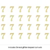 Big Dot Of Happiness Gold Glitter 7 - No-Mess Real Gold Glitter Cut-Out Numbers - 7th Birthday Party Confetti - Set Of 24