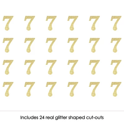 Big Dot Of Happiness Gold Glitter 7 - No-Mess Real Gold Glitter Cut-Out Numbers - 7th Birthday Party Confetti - Set Of 24 1 Big Dot Of Happiness Gold Glitter 7 - No-Mess Real Gold Glitter Cut-Out Numbers - 7th Birthday Party Confetti - Set Of 24
