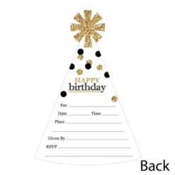 Big Dot Of Happiness Adult Happy Birthday - Gold - Shaped Fill-in Invitations - Birthday Party Invitation Cards With Envelopes - Set Of 12 -Aurora Party Sales GUEST 28db090c bfb1 4d36 a902 d844b281eef6