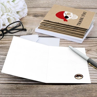 Big Dot Of Happiness Beware Of Pirates - Pirate Birthday Party Thank You Cards (8 Count) 3 Big Dot Of Happiness Beware Of Pirates - Pirate Birthday Party Thank You Cards (8 Count) - Image 3