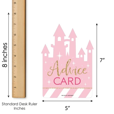 Big Dot Of Happiness Little Princess Crown - Castle Wish Card Pink And Gold Princess Baby Shower Activities - Shaped Advice Cards Game - Set Of 20 3 Big Dot Of Happiness Little Princess Crown - Castle Wish Card Pink And Gold Princess Baby Shower Activities - Shaped Advice Cards Game - Set Of 20 - Image 3