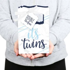 Big Dot Of Happiness It's Twin Boys - Blue Twins Baby Shower Favor Boxes - Set Of 12 -Aurora Party Sales GUEST 29b97862 a4ee 4390 addd 5adfc765cf12