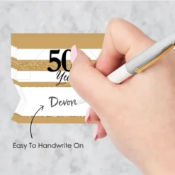 Big Dot Of Happiness We Still Do - 50th Wedding Anniversary - Anniversary Party Tent Buffet Card - Table Setting Name Place Cards - Set Of 24 -Aurora Party Sales GUEST 2a232d84 4da4 4560 b223 8243549aa79b