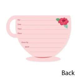 Big Dot Of Happiness Floral Let's Par-Tea - Shaped Fill-In Invitations - Garden Tea Party Invitation Cards With Envelopes - Set Of 12 -Aurora Party Sales GUEST 2a253b13 5da7 4a38 a85c 190934820515