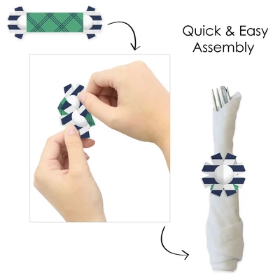 Big Dot Of Happiness Par-Tee Time - Golf - Birthday Or Retirement Party Paper Napkin Holder - Napkin Rings - Set Of 24 3 Big Dot Of Happiness Par-Tee Time - Golf - Birthday Or Retirement Party Paper Napkin Holder - Napkin Rings - Set Of 24 - Image 3