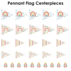 Big Dot Of Happiness Hello Rainbow - Triangle Boho Baby Shower And Birthday Party Photo Props - Pennant Flag Centerpieces - Set Of 20 -Aurora Party Sales GUEST 2b05dfa7 1b54 4f3c ad10 32d2709c8ee1