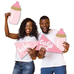 Big Dot Of Happiness Hello Little One - Pink And Gold - Yard Sign & Outdoor Lawn Decorations - Girl Baby Shower Yard Signs - Set Of 8 -Aurora Party Sales GUEST 2b5331fb 4ec4 45fc 8104 b6bcb7870aef