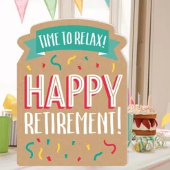 Big Dot Of Happiness Retirement - Congratulations Giant Greeting Card - Big Shaped Jumborific Card