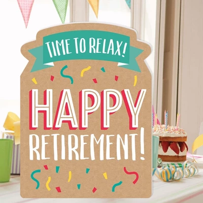 Big Dot Of Happiness Retirement - Congratulations Giant Greeting Card - Big Shaped Jumborific Card 1 Big Dot Of Happiness Retirement - Congratulations Giant Greeting Card - Big Shaped Jumborific Card