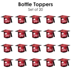 Big Dot Of Happiness Red Grad - Best Is Yet To Come - DIY Grad Cap Red Graduation Party Bottle Topper Decorations - Set Of 20 -Aurora Party Sales GUEST 2c14cbf4 96f3 46b9 8857 dcbbc8a70912