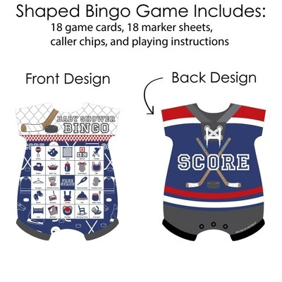 Big Dot Of Happiness Shoots & Scores! - Hockey - Picture Bingo Cards And Markers - Baby Shower Shaped Bingo Game - Set Of 18 2 Big Dot Of Happiness Shoots & Scores! - Hockey - Picture Bingo Cards And Markers - Baby Shower Shaped Bingo Game - Set Of 18 - Image 2