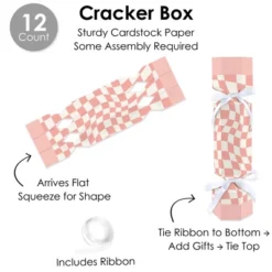 Big Dot Of Happiness Pink Checkered Party - No Snap Party Table Favors - DIY Cracker Boxes - Set Of 12 -Aurora Party Sales GUEST 2cf8dd77 326f 4b02 b545 7b373207157f