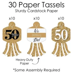 Big Dot Of Happiness We Still Do - 50th Wedding Anniversary - 90 Chain Links & 30 Paper Tassels Decoration Kit - Party Paper Chains Garland - 21 Feet -Aurora Party Sales GUEST 2dc35a0d 4c3f 4da4 afcb 7e2d13cd3693