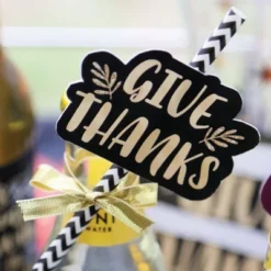 Big Dot Of Happiness Elegant Thankful For Friends - Paper Straw Decor - Friendsgiving Thanksgiving Party Striped Decorative Straws - Set Of 24 -Aurora Party Sales GUEST 2de5a6ea a330 4bf9 8c45 81c5df71b0be