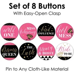 Big Dot Of Happiness Girls Night Out - 3 Inch Bachelorette Party Badge - Pinback Buttons - Set Of 8 9 Big Dot Of Happiness Girls Night Out - 3 Inch Bachelorette Party Badge - Pinback Buttons - Set Of 8 -Aurora Party Sales GUEST 2e4b8b34 7a7b 4585 949c cc6321067cfe