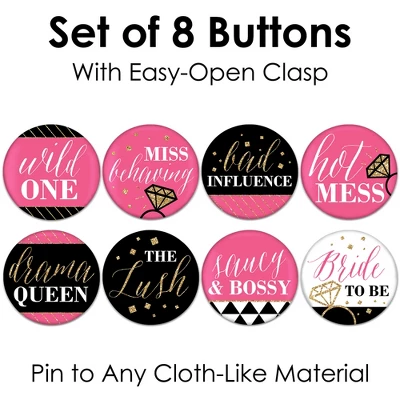 Big Dot Of Happiness Girls Night Out - 3 Inch Bachelorette Party Badge - Pinback Buttons - Set Of 8 4 Big Dot Of Happiness Girls Night Out - 3 Inch Bachelorette Party Badge - Pinback Buttons - Set Of 8 - Image 4