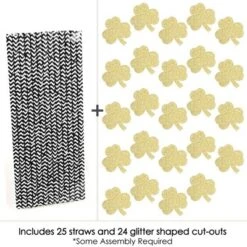 Big Dot Of Happiness Gold Glitter Shamrocks Party Straws - No-Mess Real Glitter Cut-Outs & Decorative St. Patrick's Day Party Paper Straws - Set Of 24 7 Big Dot Of Happiness Gold Glitter Shamrocks Party Straws - No-Mess Real Glitter Cut-Outs & Decorative St. Patrick's Day Party Paper Straws - Set Of 24 -Aurora Party Sales GUEST 2ea3f25c 84e5 4f6d 9ece f6a24b7d6287
