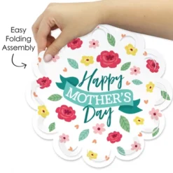 Big Dot Of Happiness Colorful Floral Happy Mother's Day - We Love Mom Party Round Table Decorations - Paper Chargers - Place Setting For 12 -Aurora Party Sales GUEST 2f231439 bb2a 4dae b7f8 dee6193c6505