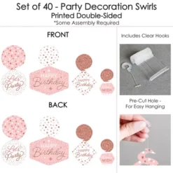 Big Dot Of Happiness Pink Rose Gold Birthday - Happy Birthday Party Hanging Decor - Party Decoration Swirls - Set Of 40 9 Big Dot Of Happiness Pink Rose Gold Birthday - Happy Birthday Party Hanging Decor - Party Decoration Swirls - Set Of 40 -Aurora Party Sales GUEST 2f704a9a 1fee 4302 b3c0 3d8ee4ea8020